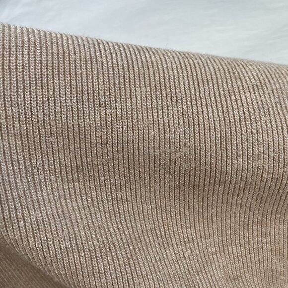 Cyrus Cardigan Sweater Open Front Front Pockets Vented Sides Tan Women's Size M - Picture 13 of 16